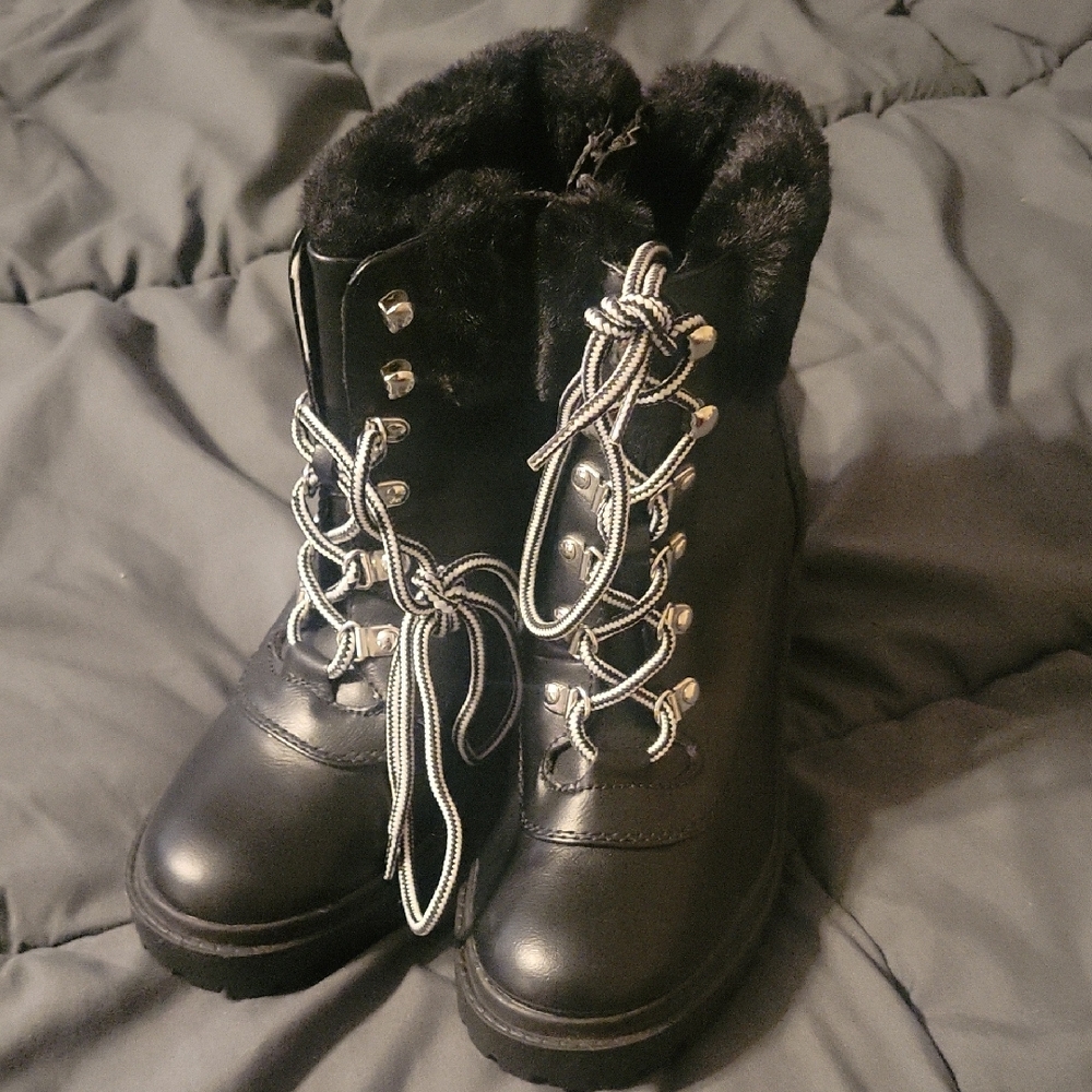 Torrid Black Winter Combat Boots
